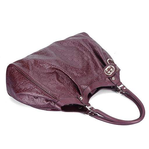 1:1 Gucci 211943 Sukey Large Tote Bags-Dark Purple Leather